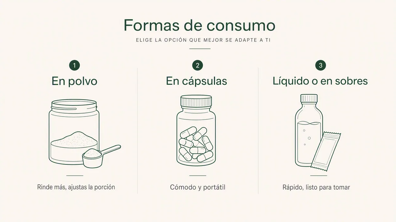 Polvo, cápsulas o líquido: ¿cuál es el mejor colágeno hidrolizado?