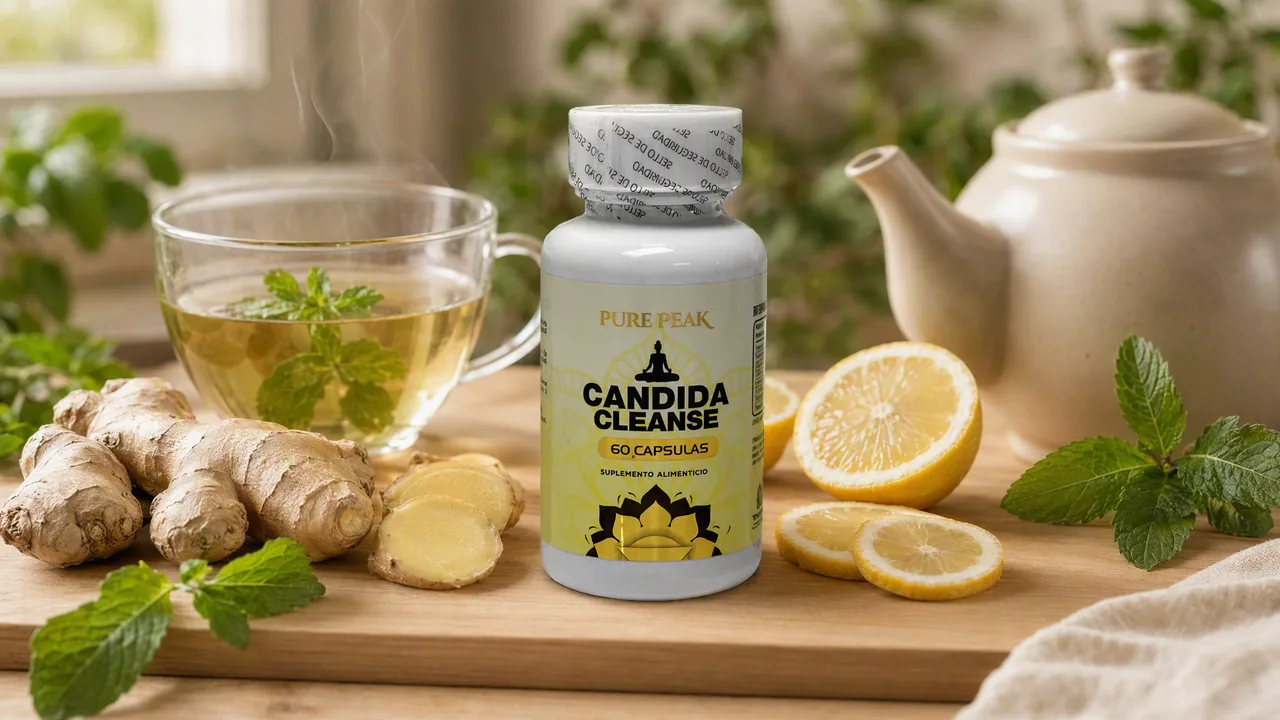 Suplementos para la digestión y detox con jengibre, limón y té de hierbas