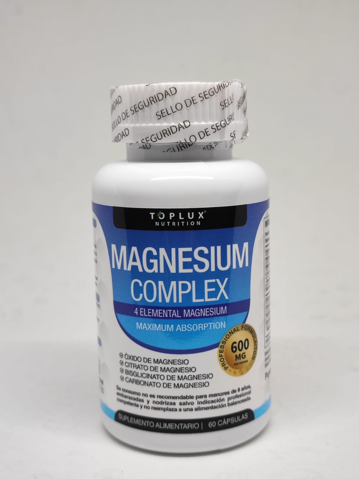 Magnesio complex 600 mg en cápsulas