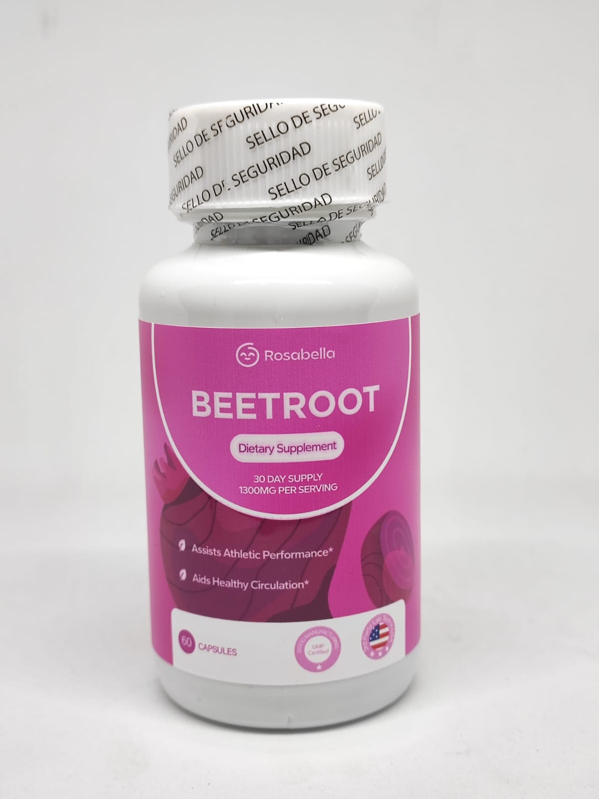 BEEROOT cápsulas de raíz de remolacha orgánica 1300 mg por porción