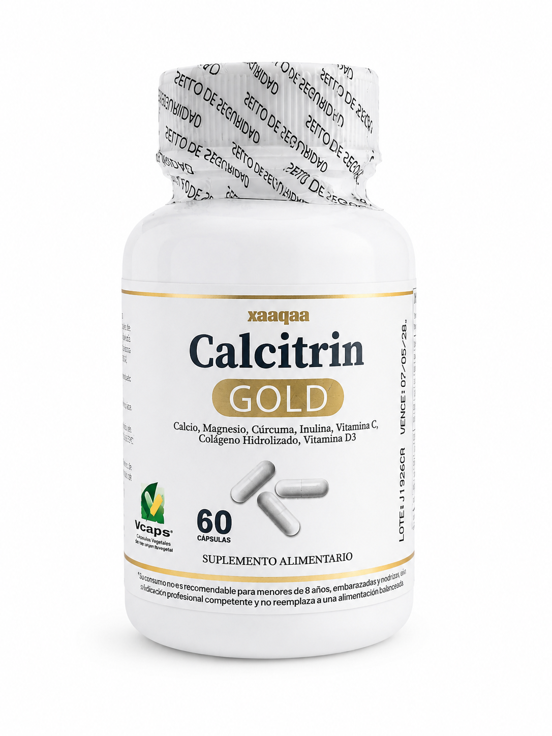 Calcitrin calcio y colágeno, 60 cápsulas
