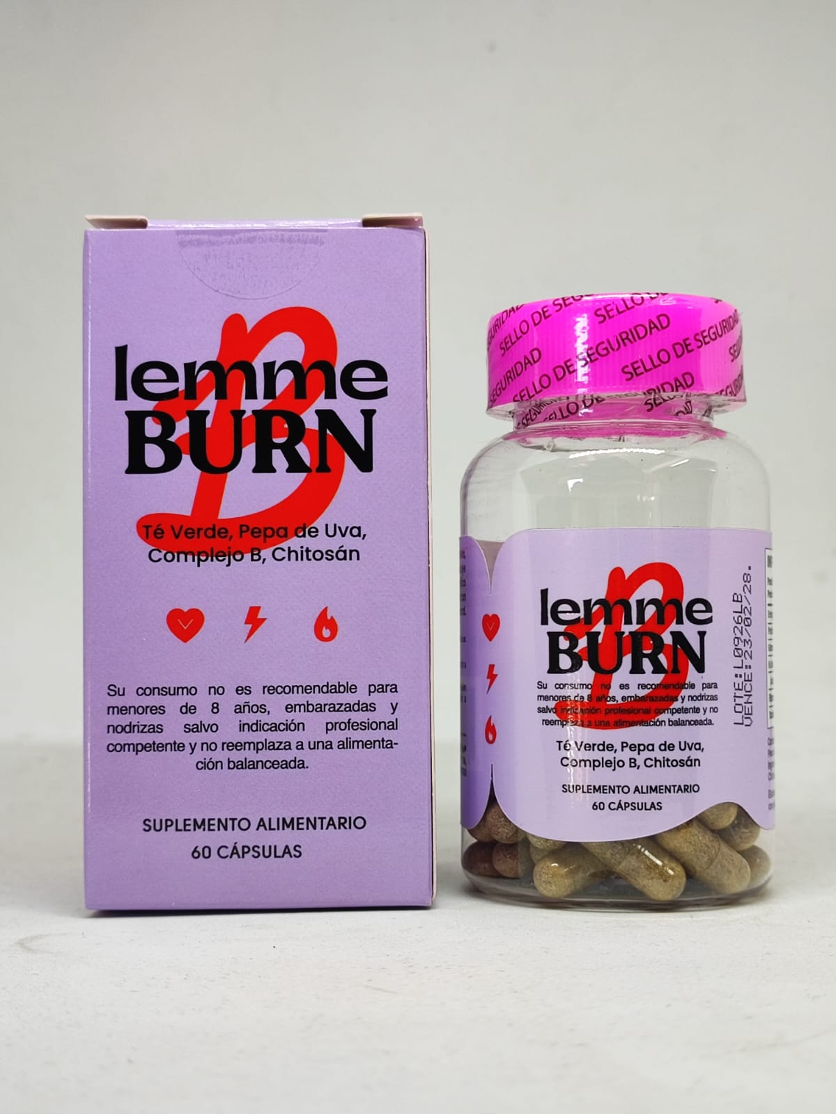 Lemme Burn — suplemento de té verde y Gynostemma con B6 y B12