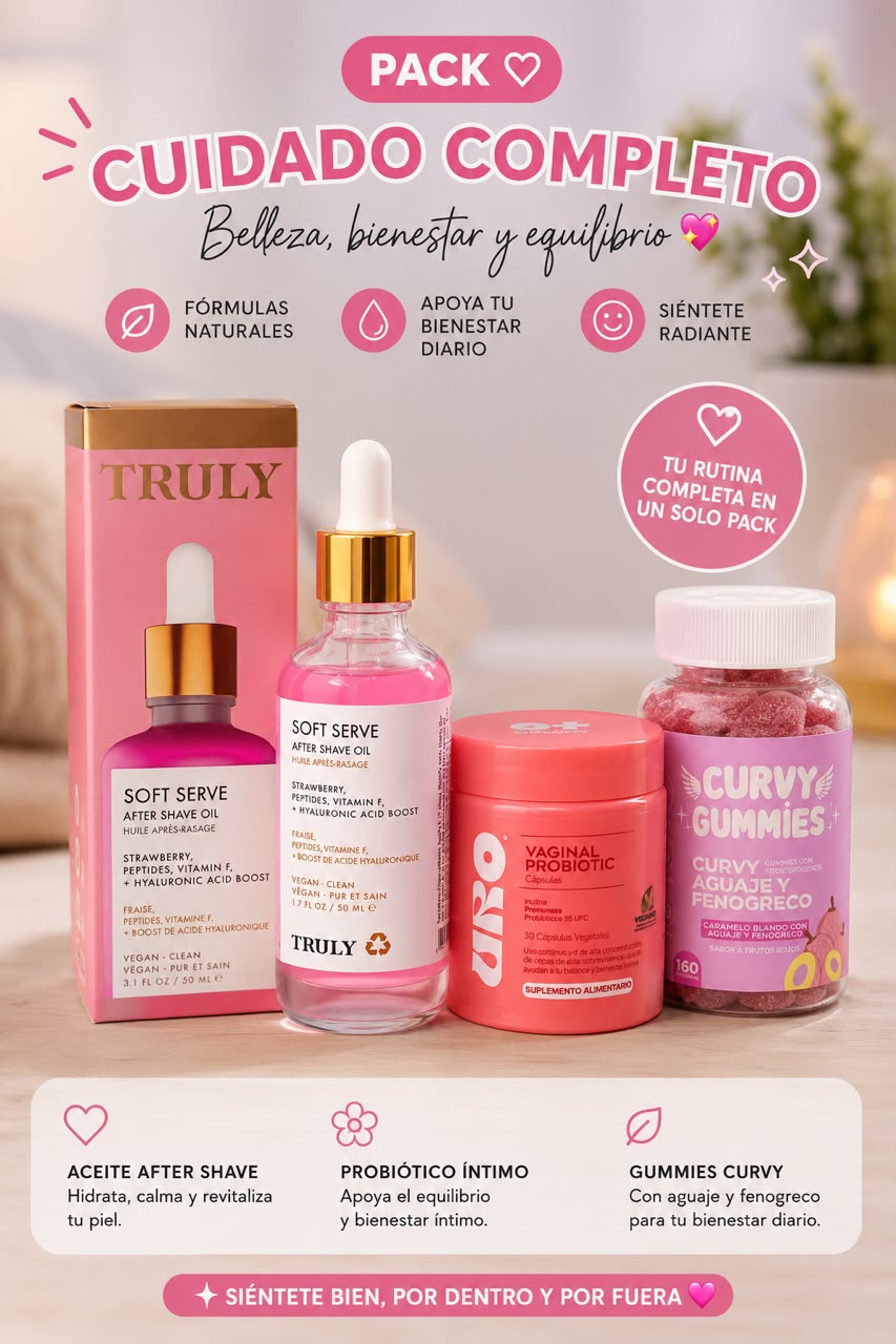 Pack after shave, probiótico y gomitas