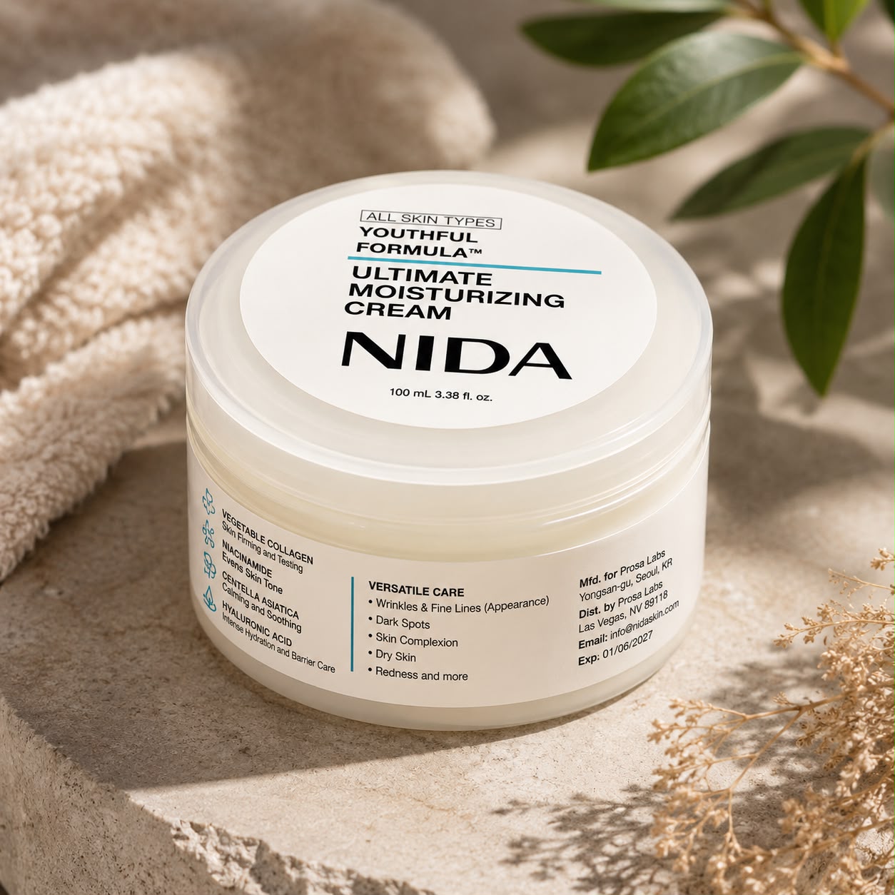 Crema Nida hidratante facial 100 ml