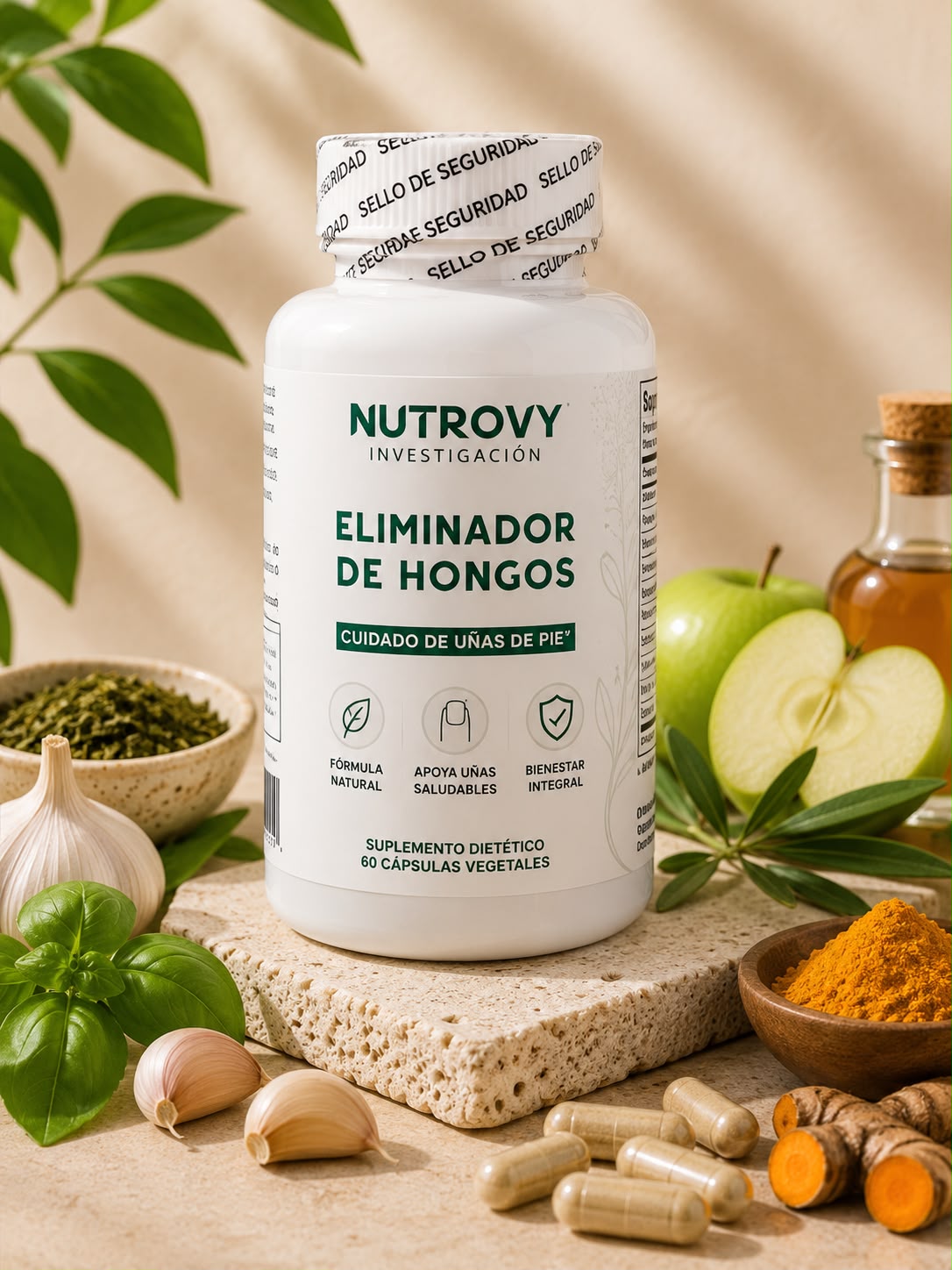 Suplemento para uñas Nutrovy Eliminador de Hongos – 60 cápsulas